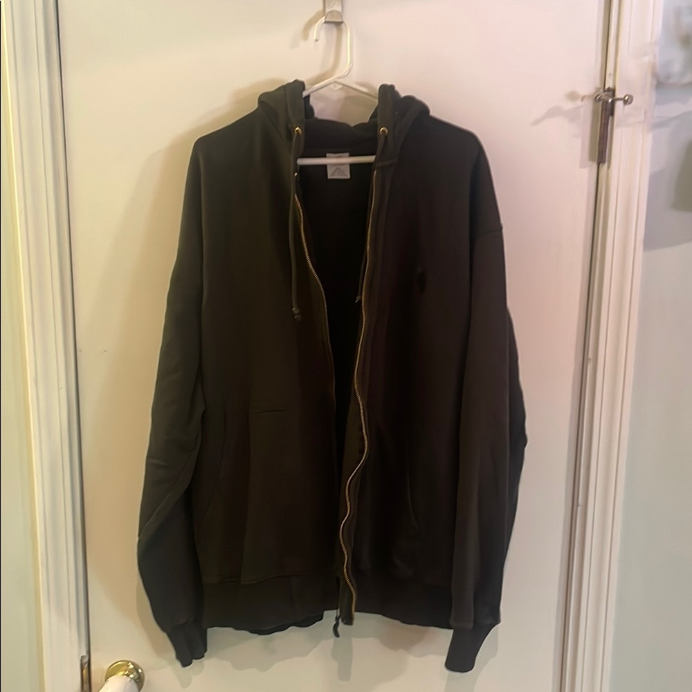Carhartt Black Zip Up Sweater with Knit Material